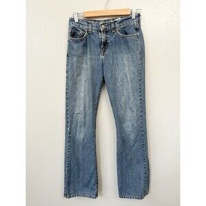 Vintage Lucky Brand Jeans Size 4 Blue Denim Low Rise Flare Peanut 136 Y2K USA